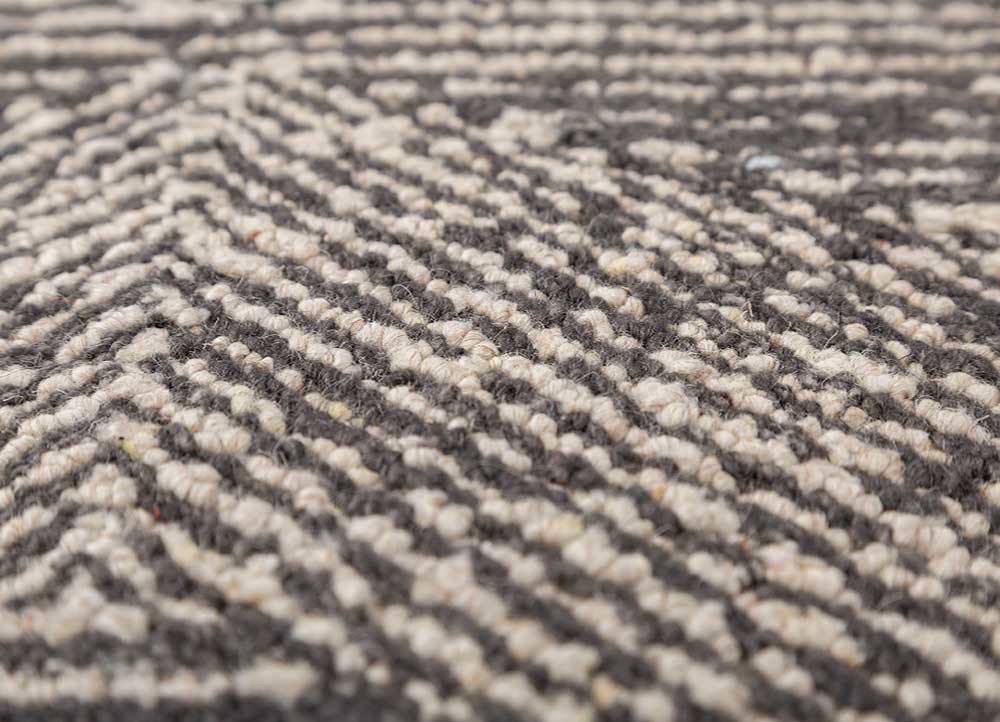 pathways grey and black wool hand tufted Rug - CloseUp pathways grey and black wool hand tufted Rug - CloseUp