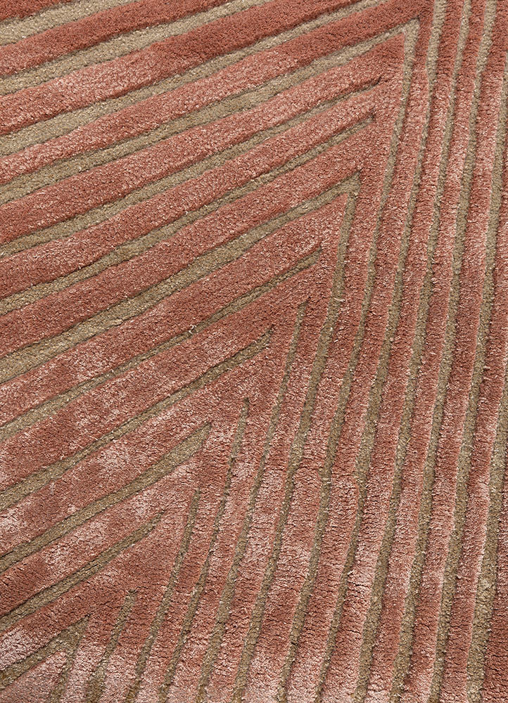 lucid red and orange wool and viscose hand tufted Rug - CloseUp lucid red and orange wool and viscose hand tufted Rug - CloseUp