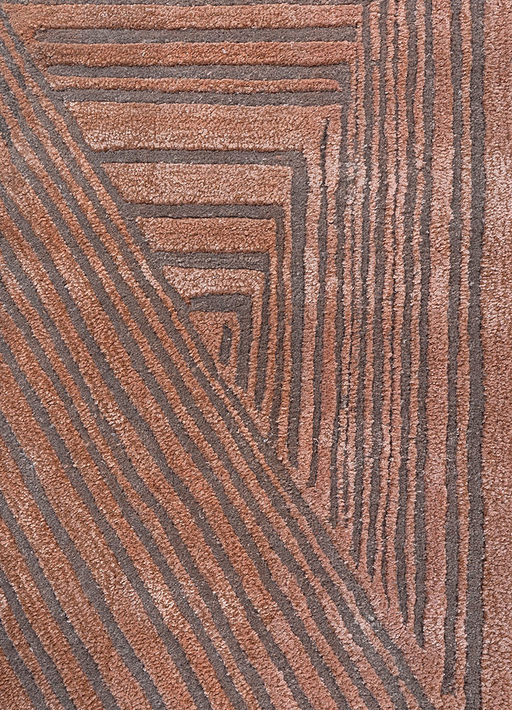 white noise red and orange wool and viscose hand tufted Rug - CloseUp white noise red and orange wool and viscose hand tufted Rug - CloseUp