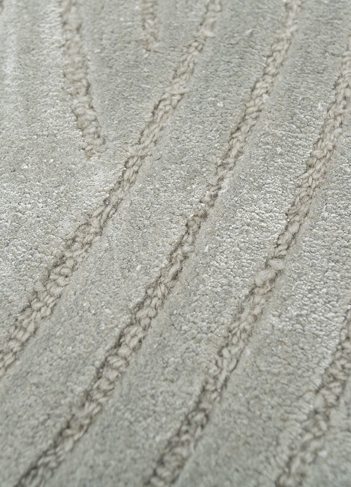 cera blue wool and bamboo silk hand tufted Rug - CloseUp cera blue wool and bamboo silk hand tufted Rug - CloseUp