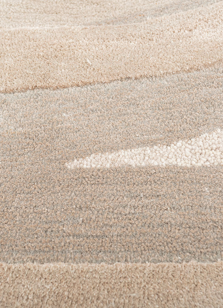 caliedo ivory wool and viscose hand tufted Rug - CloseUp