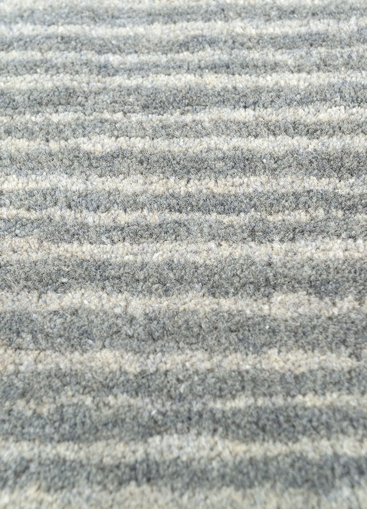 white noise blue wool hand tufted Rug - CloseUp white noise blue wool hand tufted Rug - CloseUp