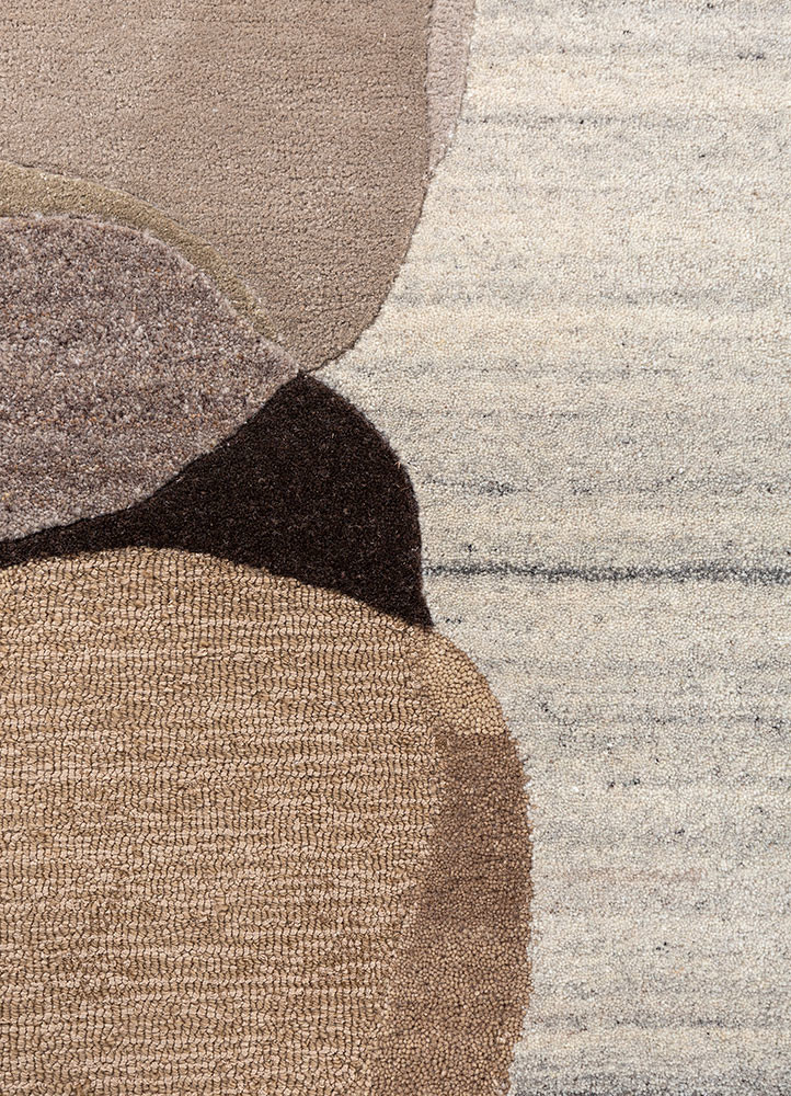 joy ivory wool and viscose hand tufted Rug - CloseUp