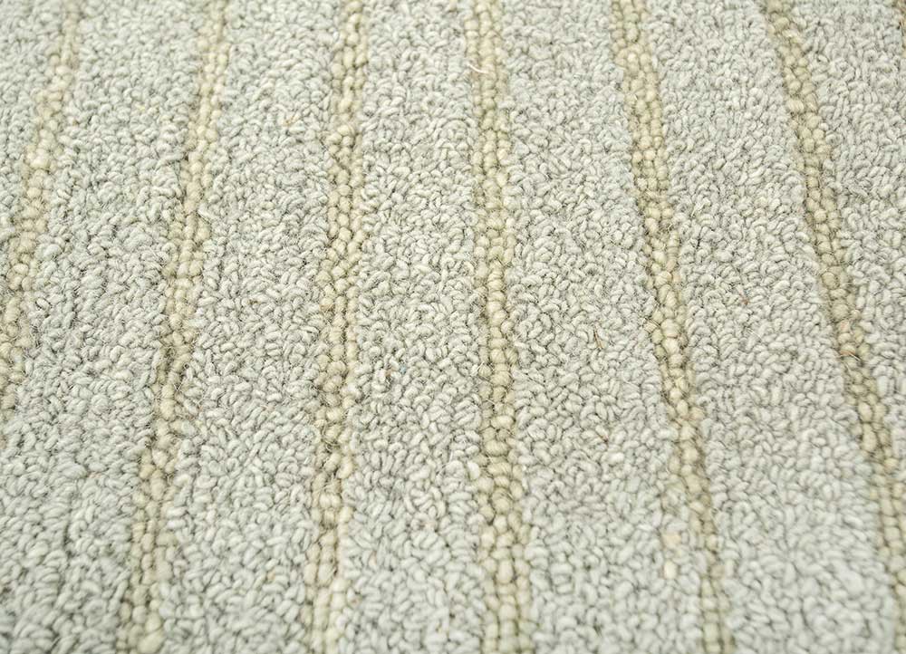 cera blue wool and viscose hand tufted Rug - CloseUp