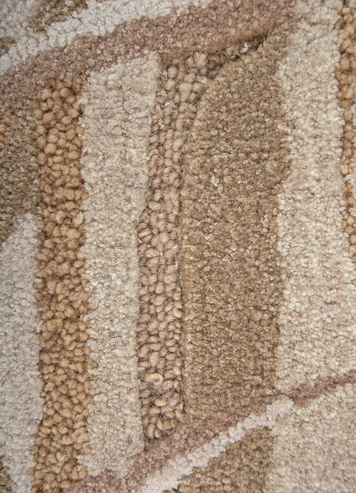 hacienda ivory wool and viscose hand tufted Rug - CloseUp