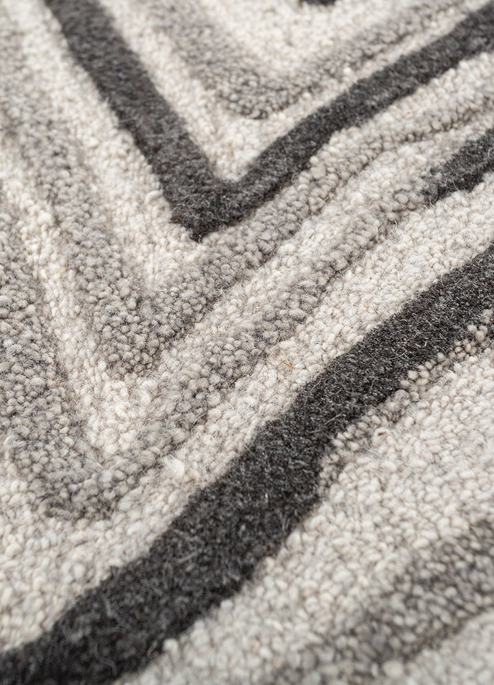 acar ivory wool and viscose hand tufted Rug - CloseUp acar ivory wool and viscose hand tufted Rug - CloseUp