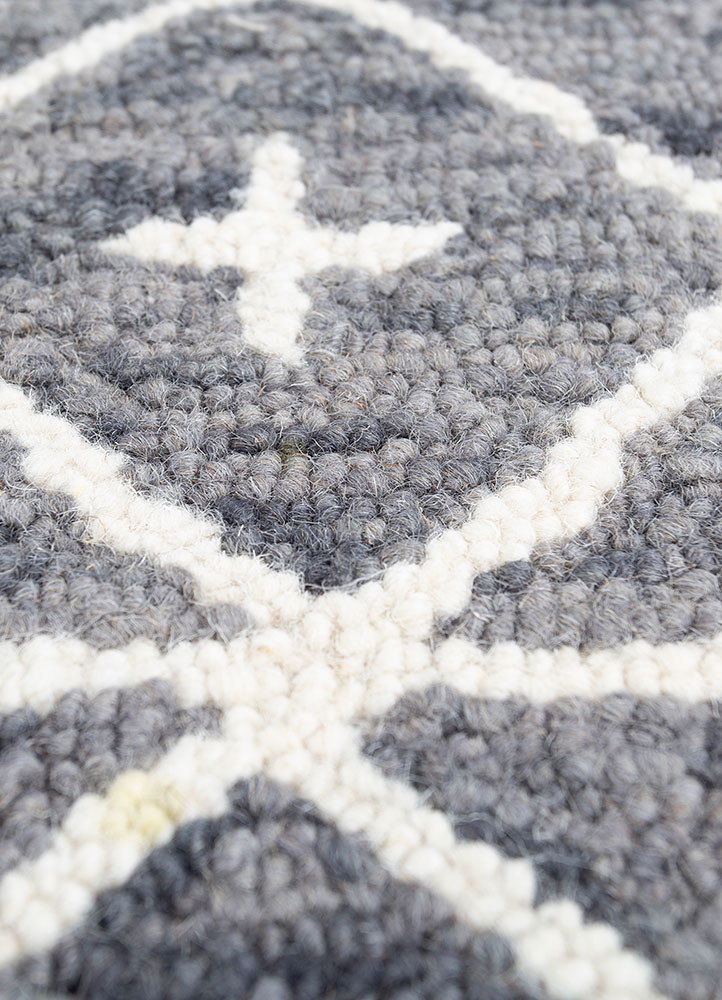 contour grey and black wool hand tufted Rug - CloseUp contour grey and black wool hand tufted Rug - CloseUp