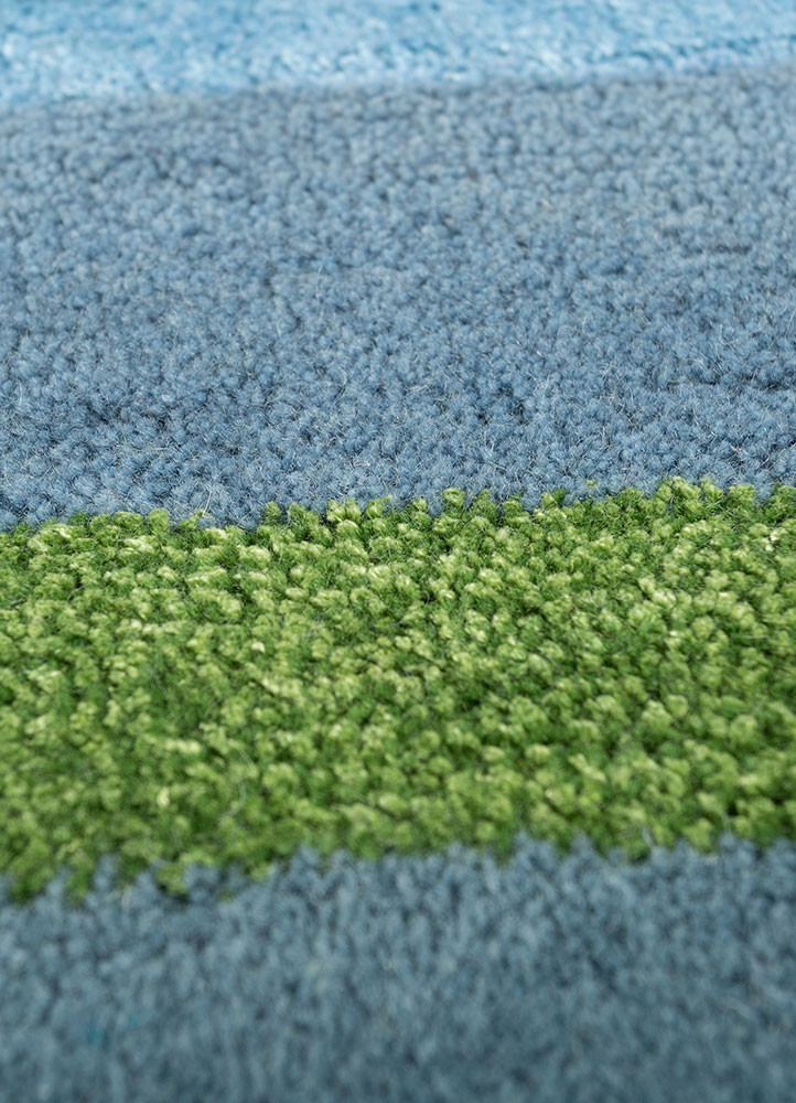 acar blue wool and viscose hand tufted Rug - CloseUp acar blue wool and viscose hand tufted Rug - CloseUp