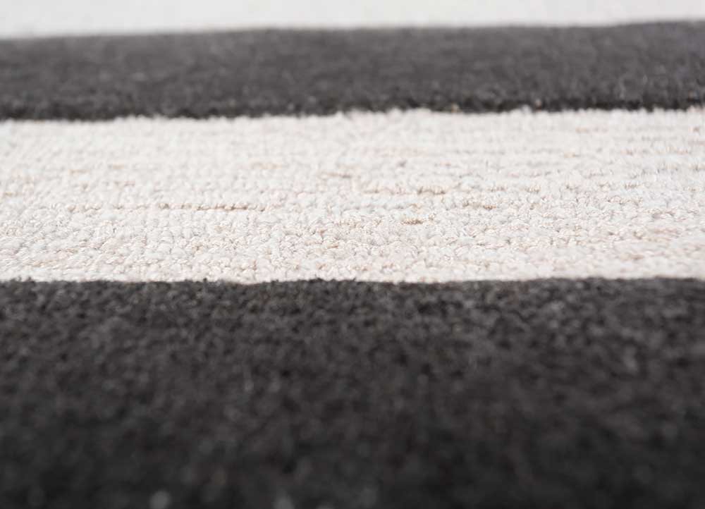 acar blue wool and viscose hand tufted Rug - CloseUp