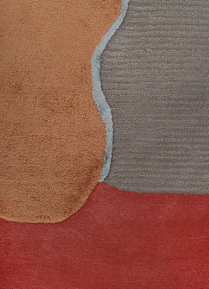 joy blue wool and viscose hand tufted Rug - CloseUp joy blue wool and viscose hand tufted Rug - CloseUp