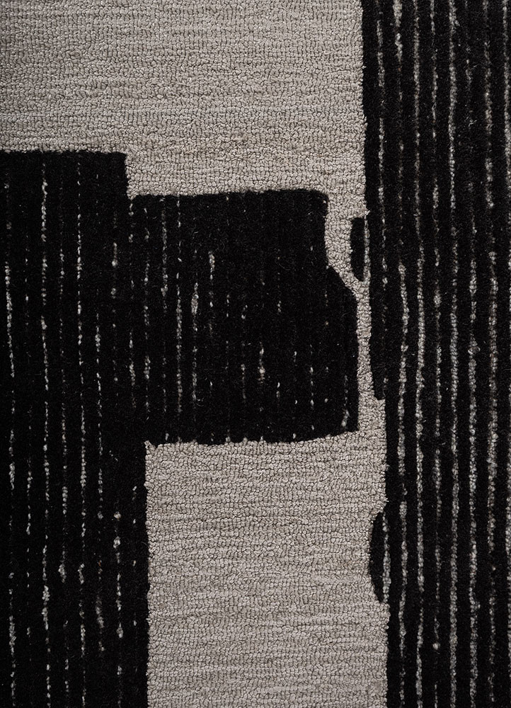 pathways beige and brown wool and viscose hand tufted Rug - CloseUp
