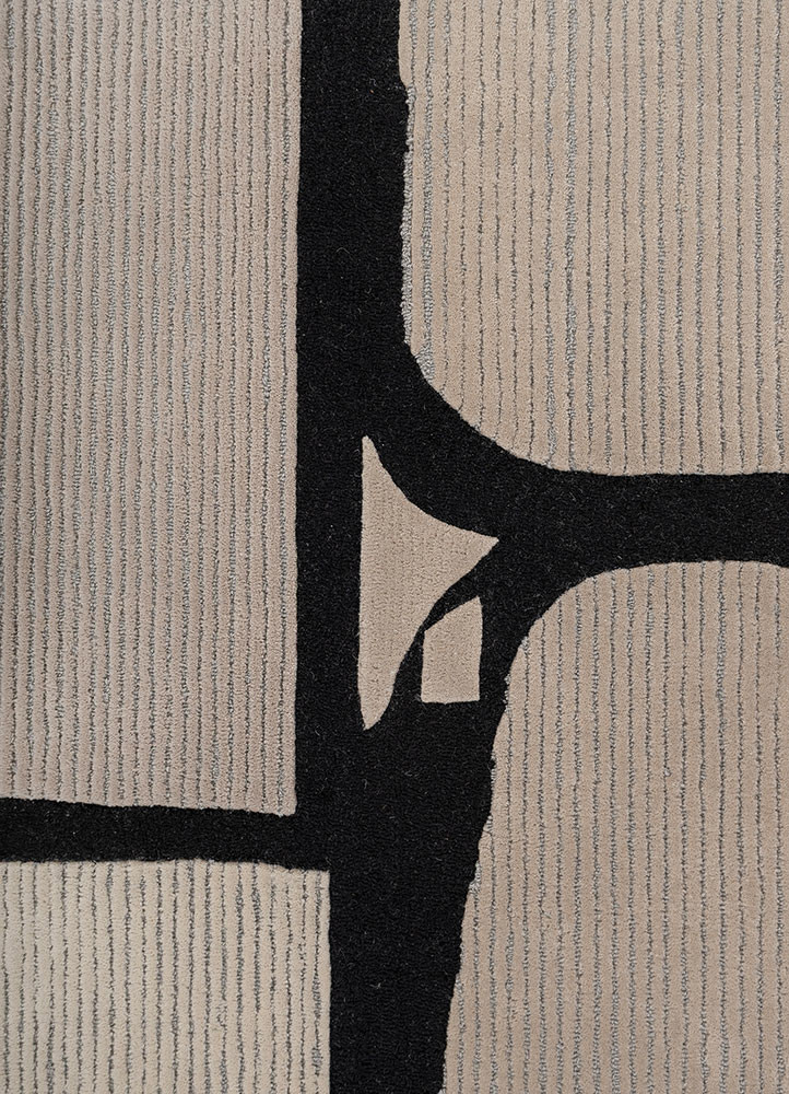 aprezo ivory wool and viscose hand tufted Rug - CloseUp