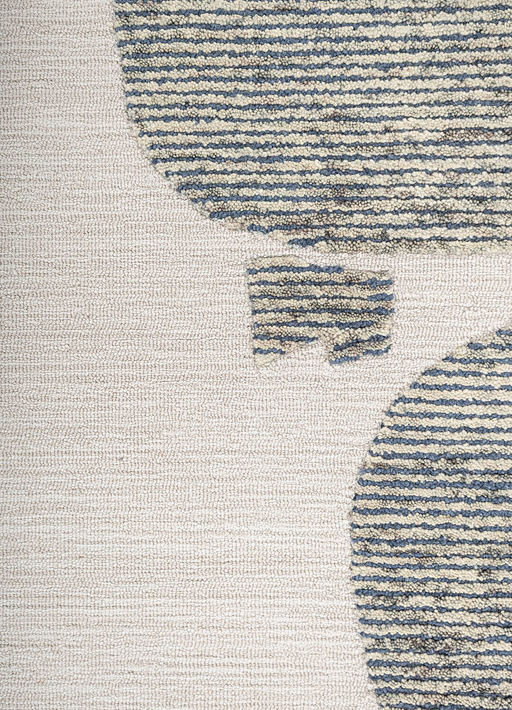 pathways ivory wool hand tufted Rug - CloseUp