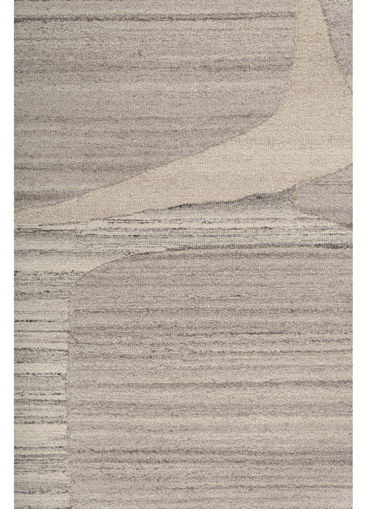 Aprezo Grey & Black Hand Tufted Wool Rugs - Tra-50486 - Jaipur Rugs US