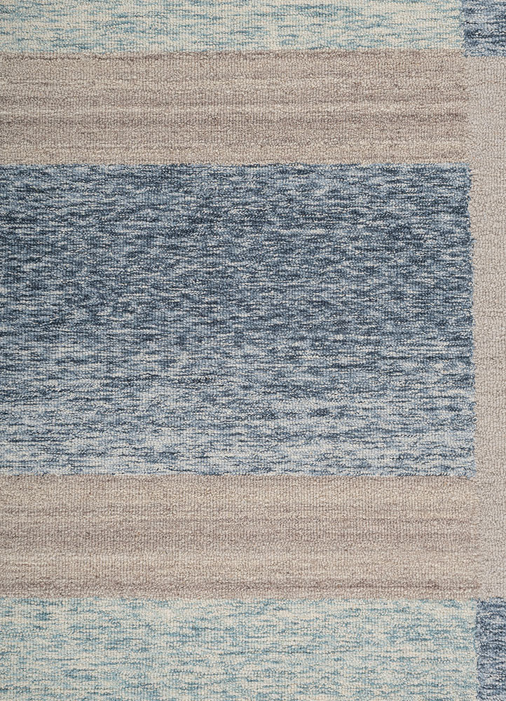 pathways beige and brown wool hand tufted Rug - CloseUp pathways beige and brown wool hand tufted Rug - CloseUp