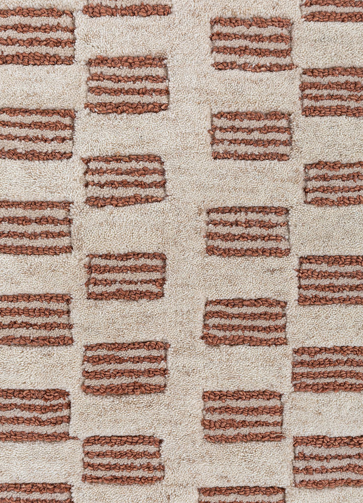 pathways beige and brown wool hand tufted Rug - CloseUp pathways beige and brown wool hand tufted Rug - CloseUp