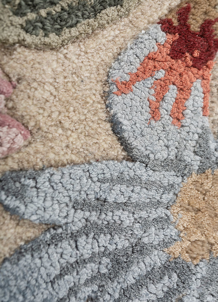 nebulora ivory wool and viscose hand tufted Rug - CloseUp nebulora ivory wool and viscose hand tufted Rug - CloseUp