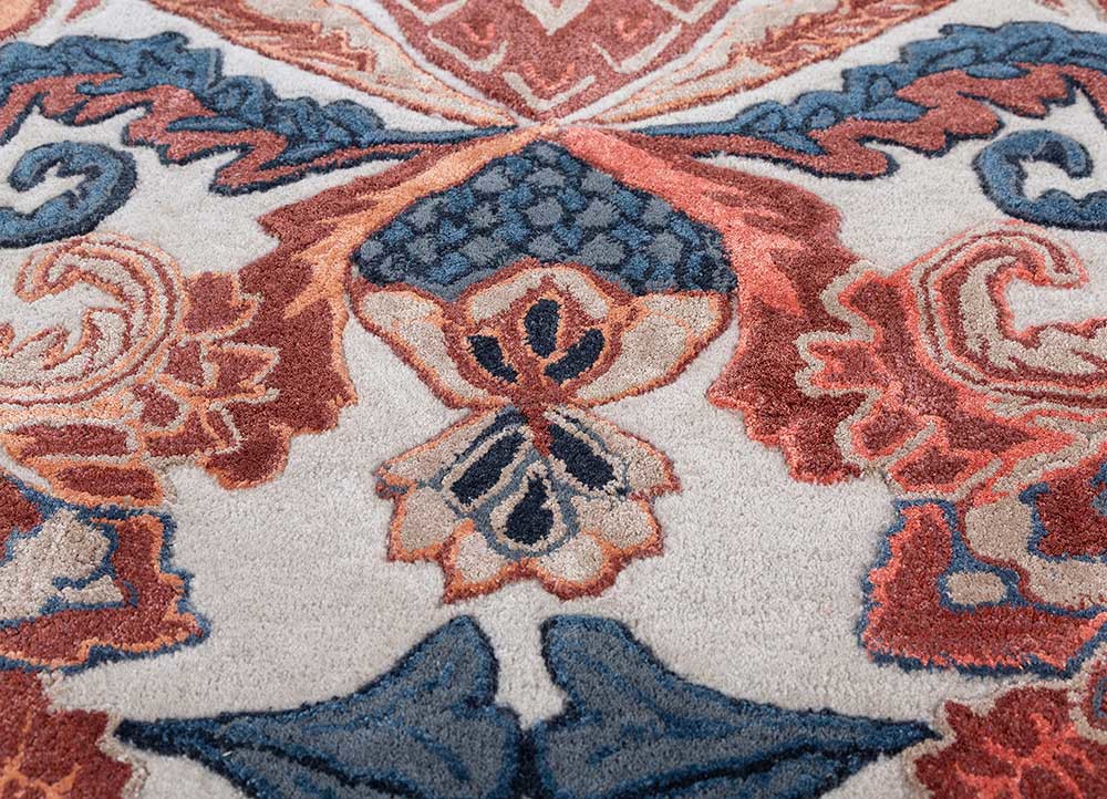 bodhi ivory wool and viscose hand tufted Rug - CloseUp