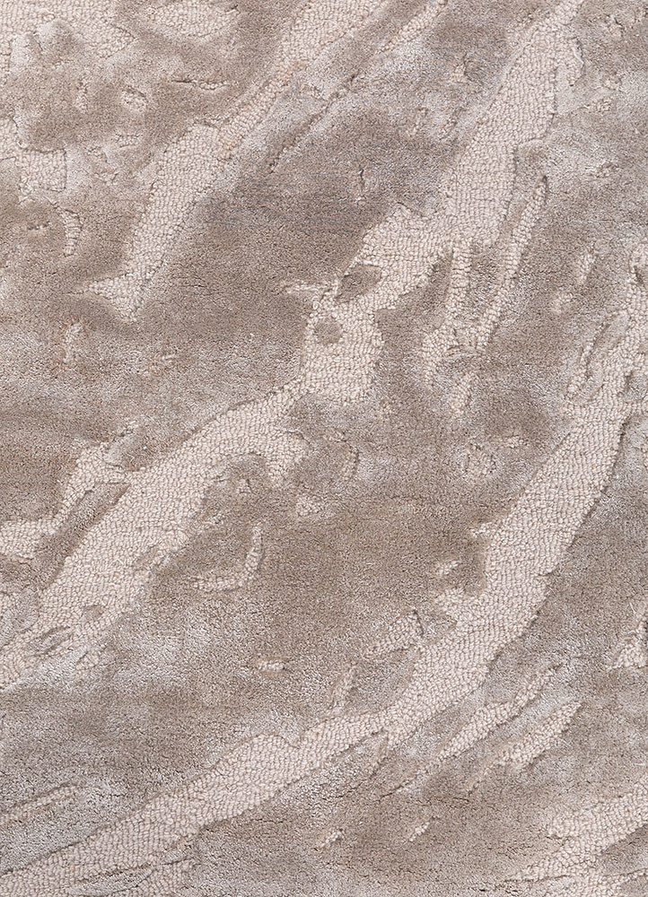 white noise ivory wool and viscose hand tufted Rug - CloseUp white noise ivory wool and viscose hand tufted Rug - CloseUp