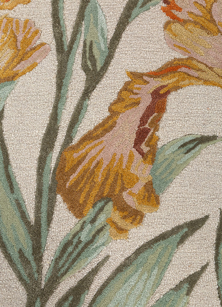 nebulora ivory wool and viscose hand tufted Rug - CloseUp