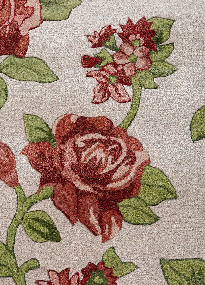 hacienda ivory wool and viscose hand tufted Rug - CloseUp hacienda ivory wool and viscose hand tufted Rug - CloseUp