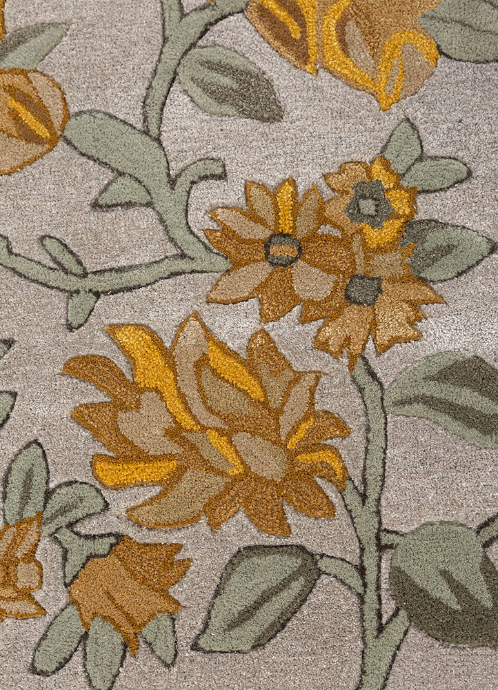 hacienda ivory wool and viscose hand tufted Rug - CloseUp hacienda ivory wool and viscose hand tufted Rug - CloseUp