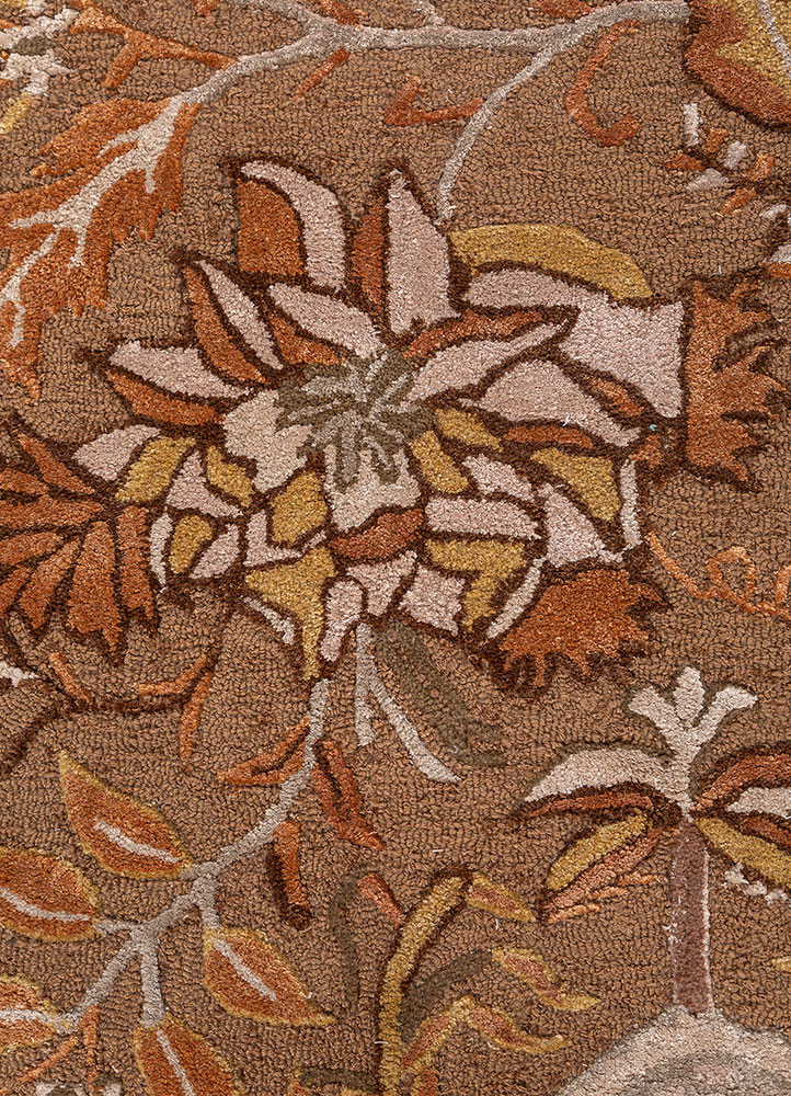 bodhi red and orange wool and viscose hand tufted Rug - CloseUp