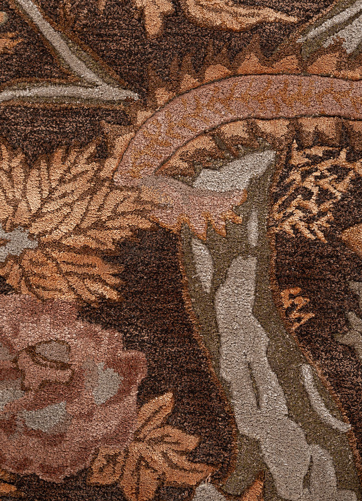 bodhi beige and brown wool and viscose hand tufted Rug - CloseUp