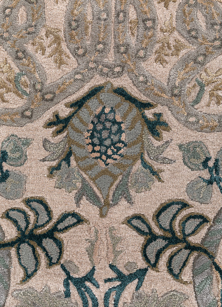 bodhi ivory wool and viscose hand tufted Rug - CloseUp