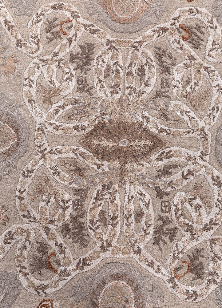 bodhi ivory wool and viscose hand tufted Rug - CloseUp bodhi ivory wool and viscose hand tufted Rug - CloseUp