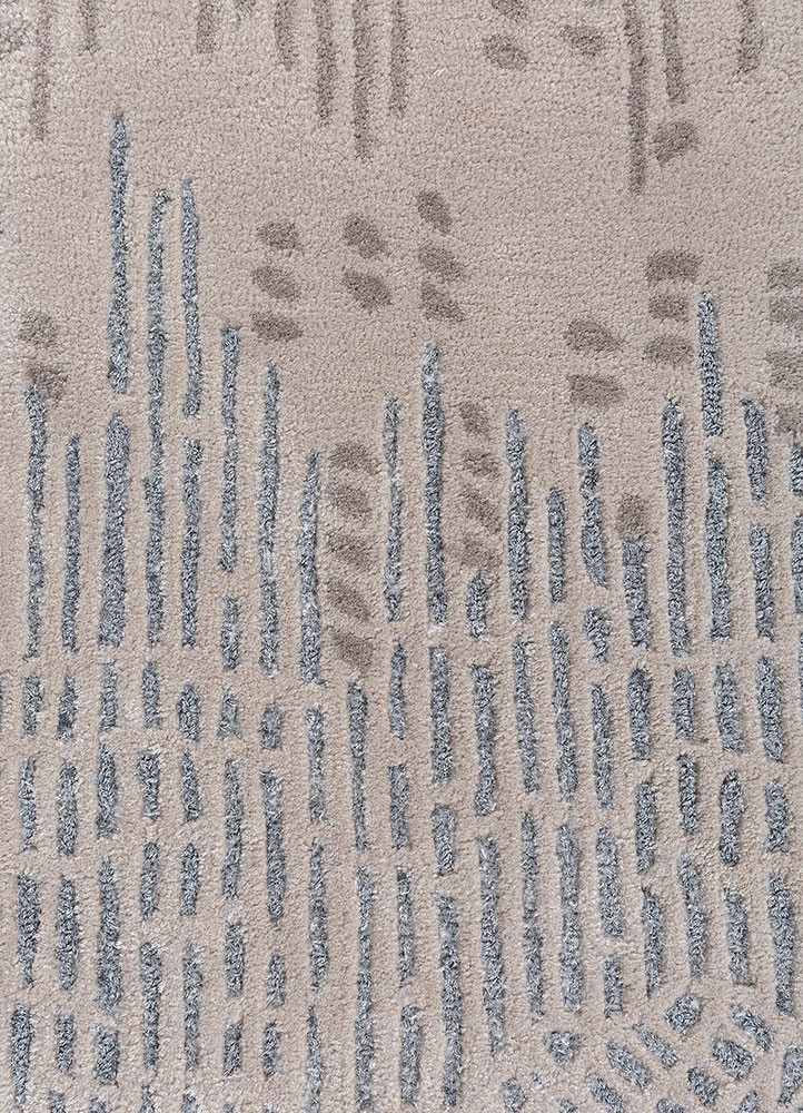 aprezo ivory wool and viscose hand tufted Rug - CloseUp aprezo ivory wool and viscose hand tufted Rug - CloseUp