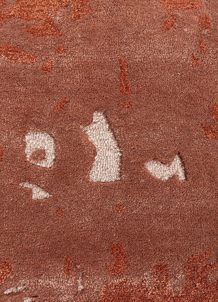 white noise red and orange wool and viscose hand tufted Rug - CloseUp white noise red and orange wool and viscose hand tufted Rug - CloseUp