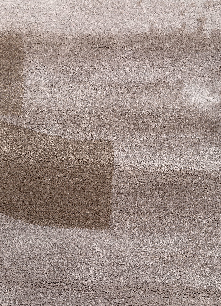 cera beige and brown wool and viscose hand tufted Rug - CloseUp