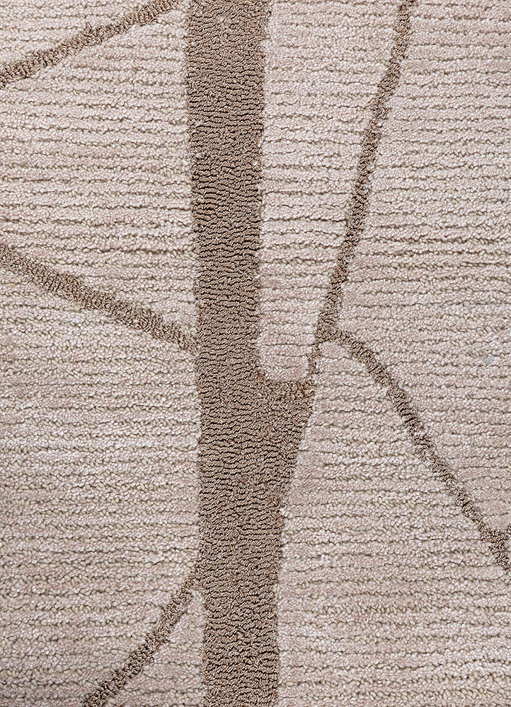 pathways red and orange wool and viscose hand tufted Rug - CloseUp