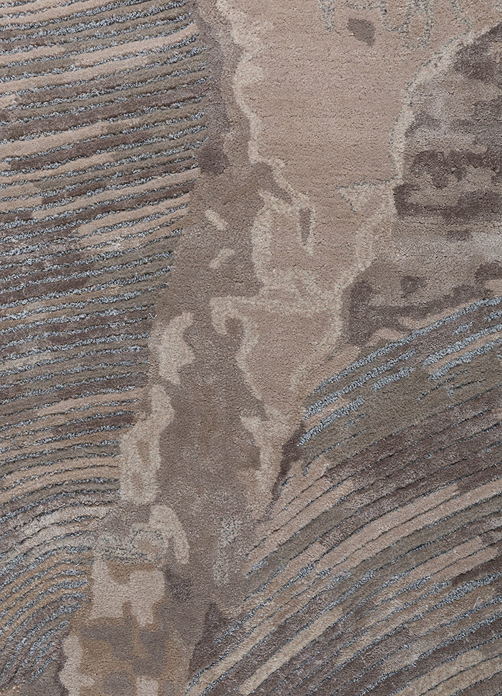 white noise grey and black wool and viscose hand tufted Rug - CloseUp white noise grey and black wool and viscose hand tufted Rug - CloseUp