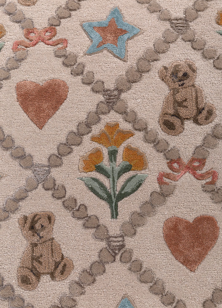 confetti ivory wool and viscose hand tufted Rug - CloseUp