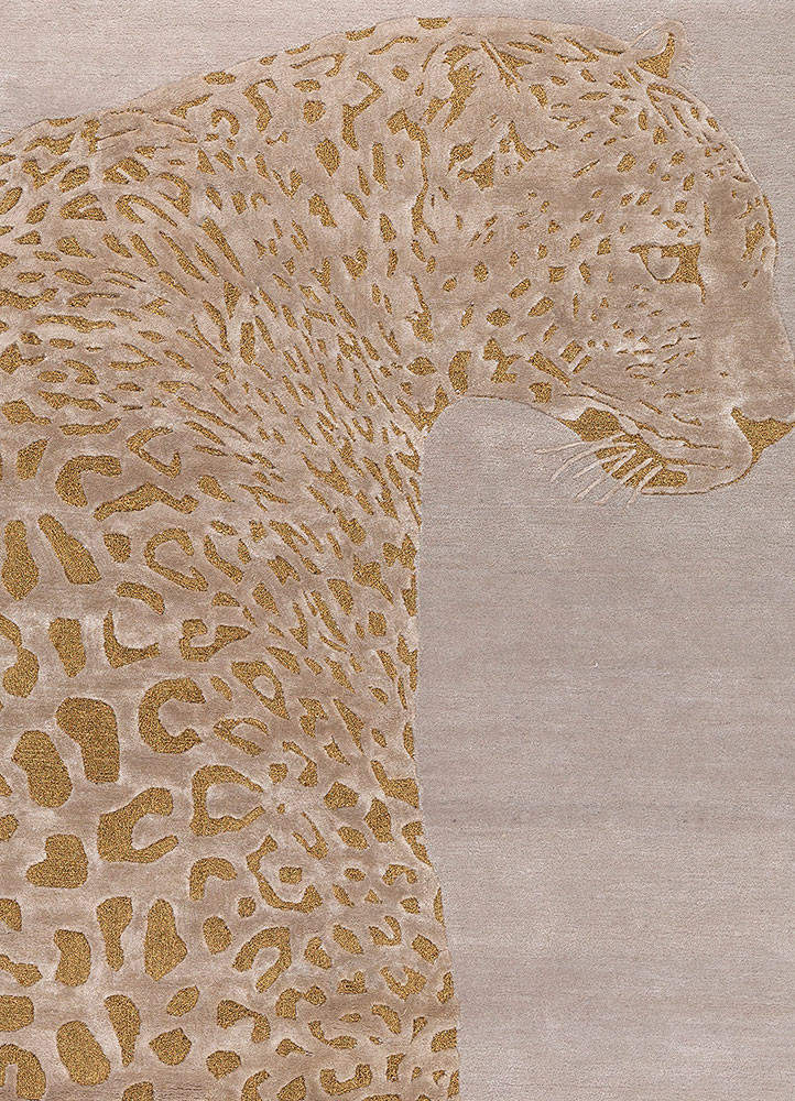 wild wanderlust ivory wool and viscose hand tufted Rug - CloseUp