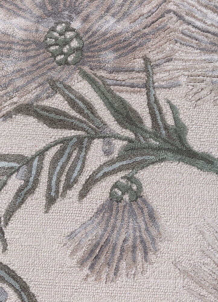 hacienda ivory wool and viscose hand tufted Rug - CloseUp hacienda ivory wool and viscose hand tufted Rug - CloseUp