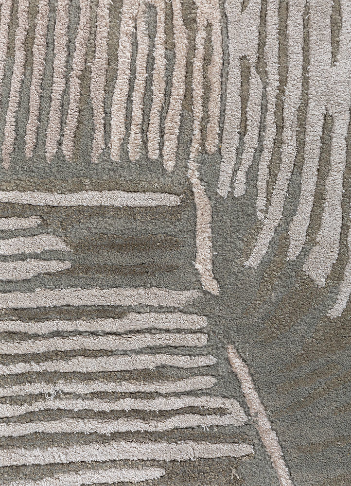 lucid ivory wool and viscose hand tufted Rug - CloseUp lucid ivory wool and viscose hand tufted Rug - CloseUp