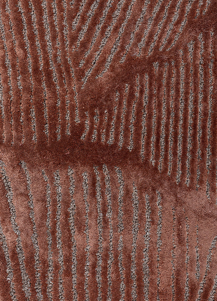 aurelia red and orange wool and viscose hand tufted Rug - CloseUp aurelia red and orange wool and viscose hand tufted Rug - CloseUp