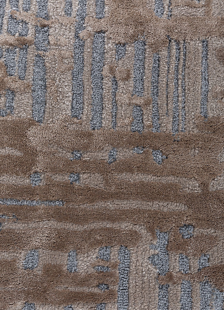 genesis grey and black wool and viscose hand tufted Rug - CloseUp genesis grey and black wool and viscose hand tufted Rug - CloseUp