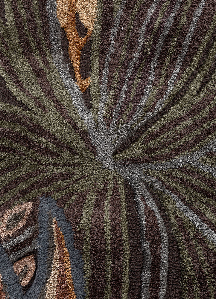 hacienda beige and brown wool and viscose hand tufted Rug - CloseUp hacienda beige and brown wool and viscose hand tufted Rug - CloseUp