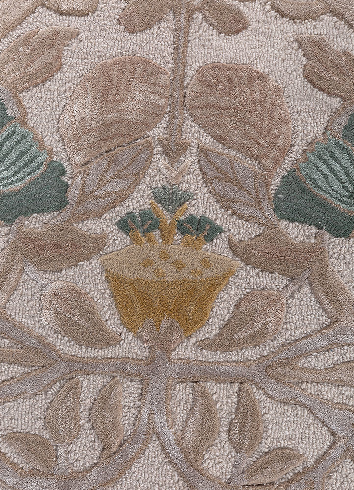 hacienda ivory wool and viscose hand tufted Rug - CloseUp hacienda ivory wool and viscose hand tufted Rug - CloseUp