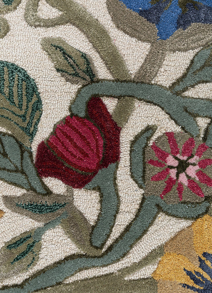 hacienda gold wool and viscose hand tufted Rug - CloseUp