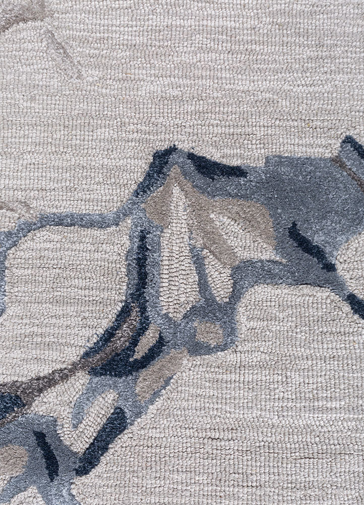 genesis grey and black wool and viscose hand tufted Rug - CloseUp genesis grey and black wool and viscose hand tufted Rug - CloseUp