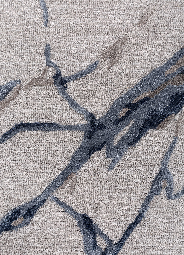 genesis grey and black wool and viscose hand tufted Rug - CloseUp genesis grey and black wool and viscose hand tufted Rug - CloseUp