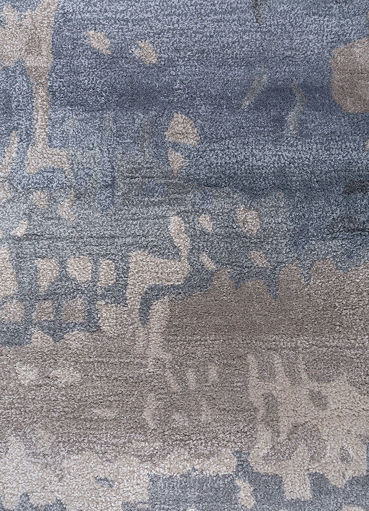 genesis blue wool and viscose hand tufted Rug - CloseUp genesis blue wool and viscose hand tufted Rug - CloseUp