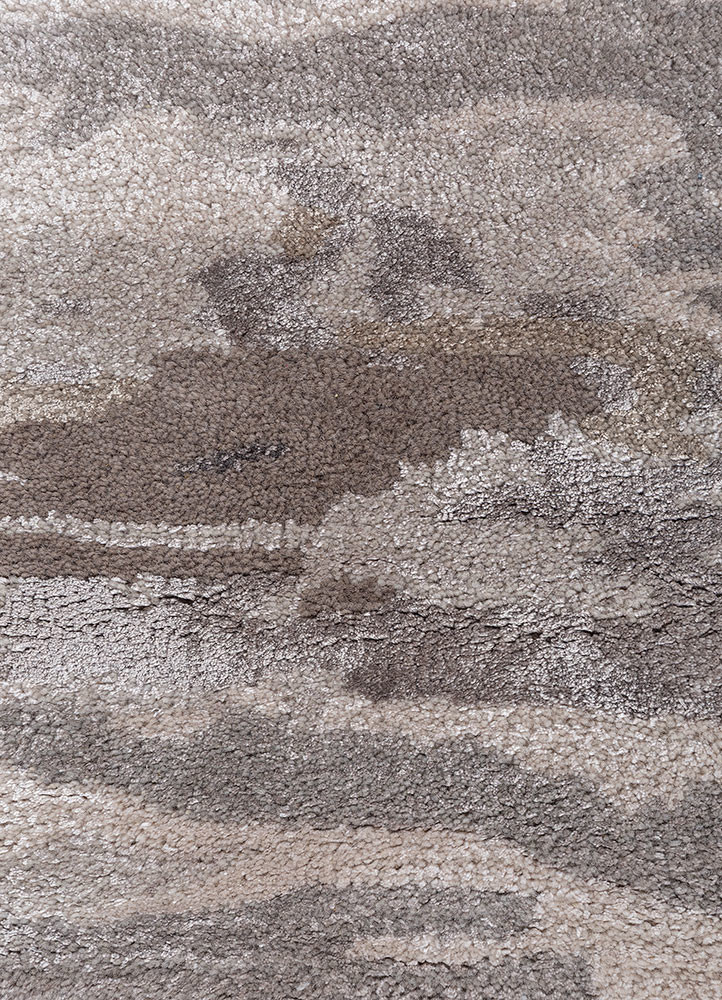 genesis grey and black wool and viscose hand tufted Rug - CloseUp genesis grey and black wool and viscose hand tufted Rug - CloseUp