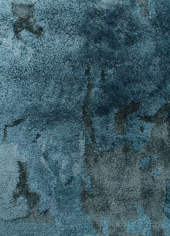 genesis blue wool and viscose hand tufted Rug - CloseUp genesis blue wool and viscose hand tufted Rug - CloseUp