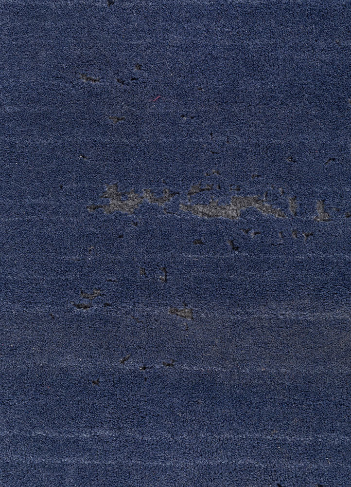 entropy blue polyester hand knotted Rug - CloseUp entropy blue polyester hand knotted Rug - CloseUp